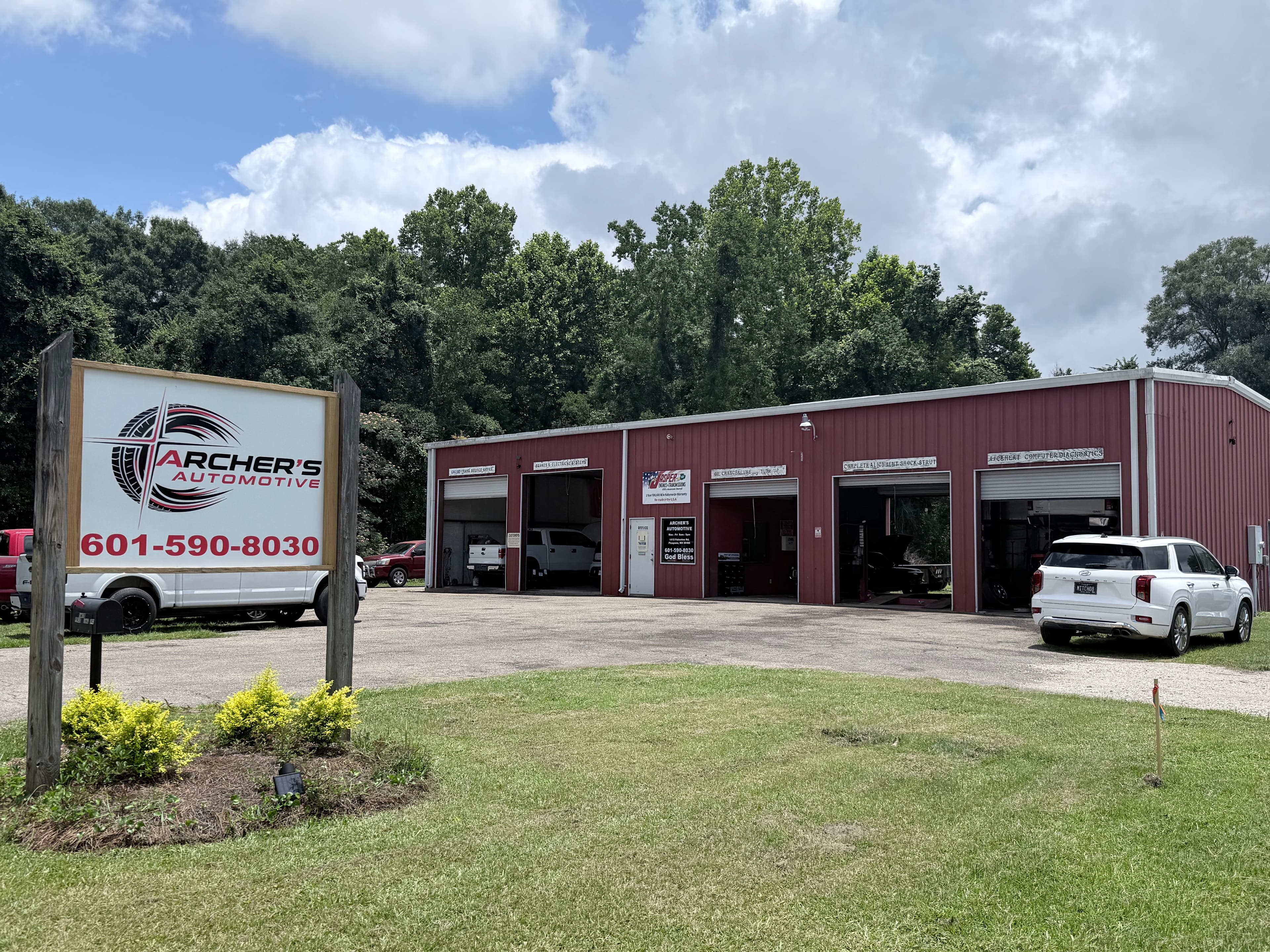 Archer's Automotive shop exterior in Picayune, MS