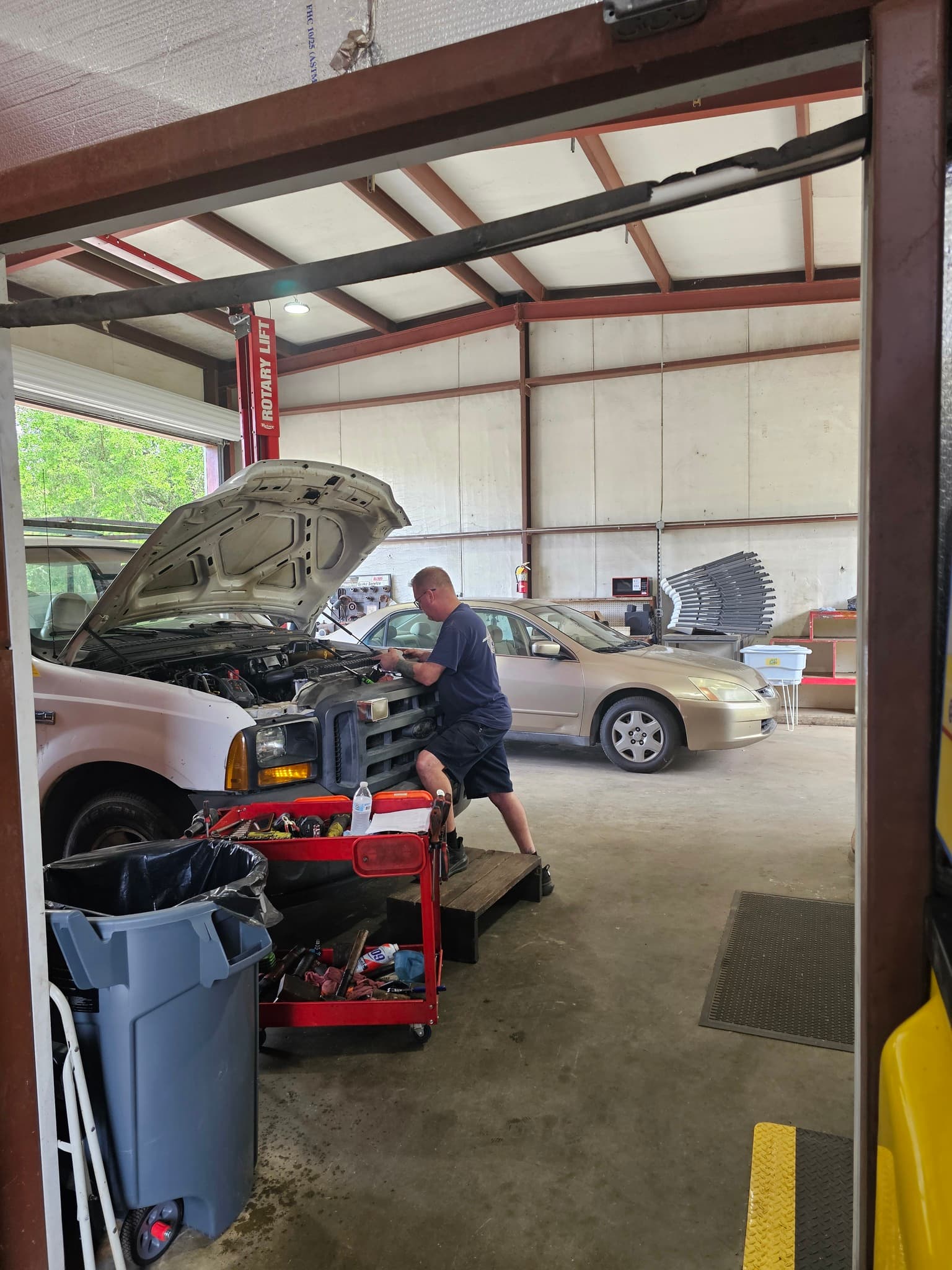 Inside Archer's Automotive shop — mechanic at work in Picayune, MS